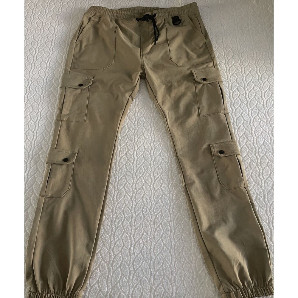 LIQUIA VENOM Sz 2XL Beige Active Stretch Men's Pants With 7 Pockets